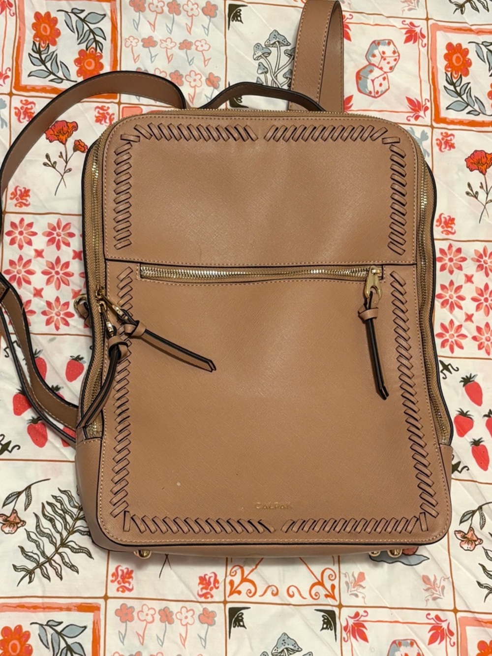 CALPAK Kaya Faux Leather Laptop Backpack